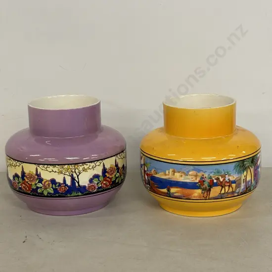 Two Falconware Rose Bowl Vases H12cm