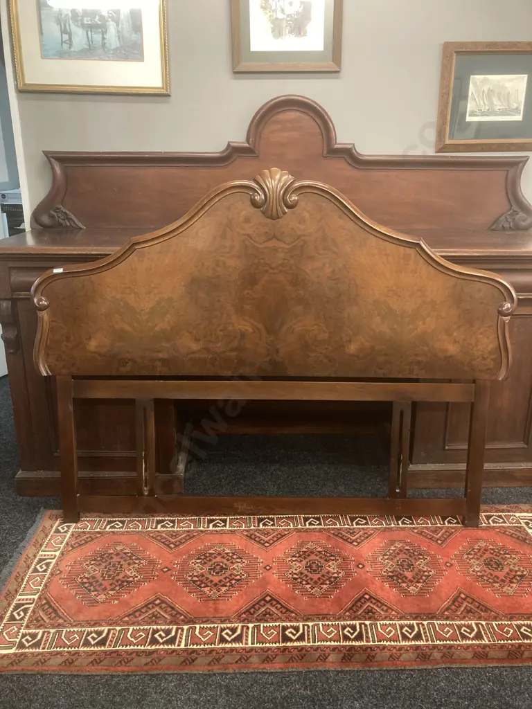 Burr Walnut Kingsize Headboard. 127 x 166cm Image 1++