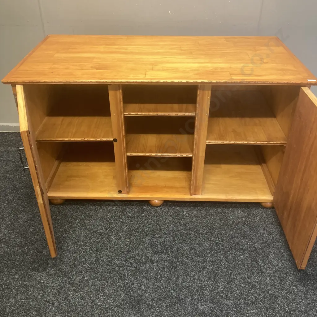 Vintage Wooden Sideboard / TV Stand. H68 W125 D65cm Image 1++