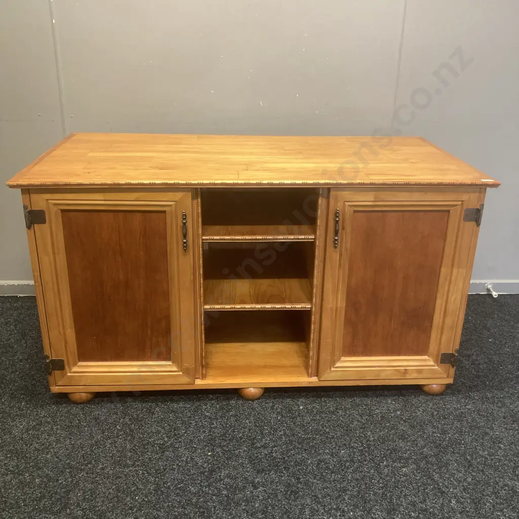 Vintage Wooden Sideboard / TV Stand. H68 W125 D65cm Image 1++