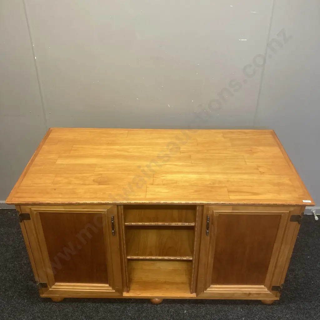 Vintage Wooden Sideboard / TV Stand. H68 W125 D65cm Image 1++