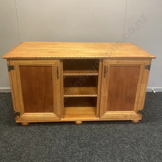 Vintage Wooden Sideboard / TV Stand. H68 W125 D65cm