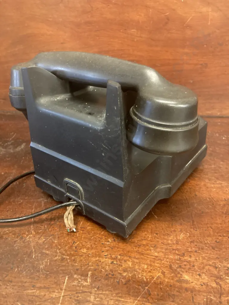 Black Bakelite Telephone (Party Line Phone), N2123A1, F195, Circa 1970s Image 1++