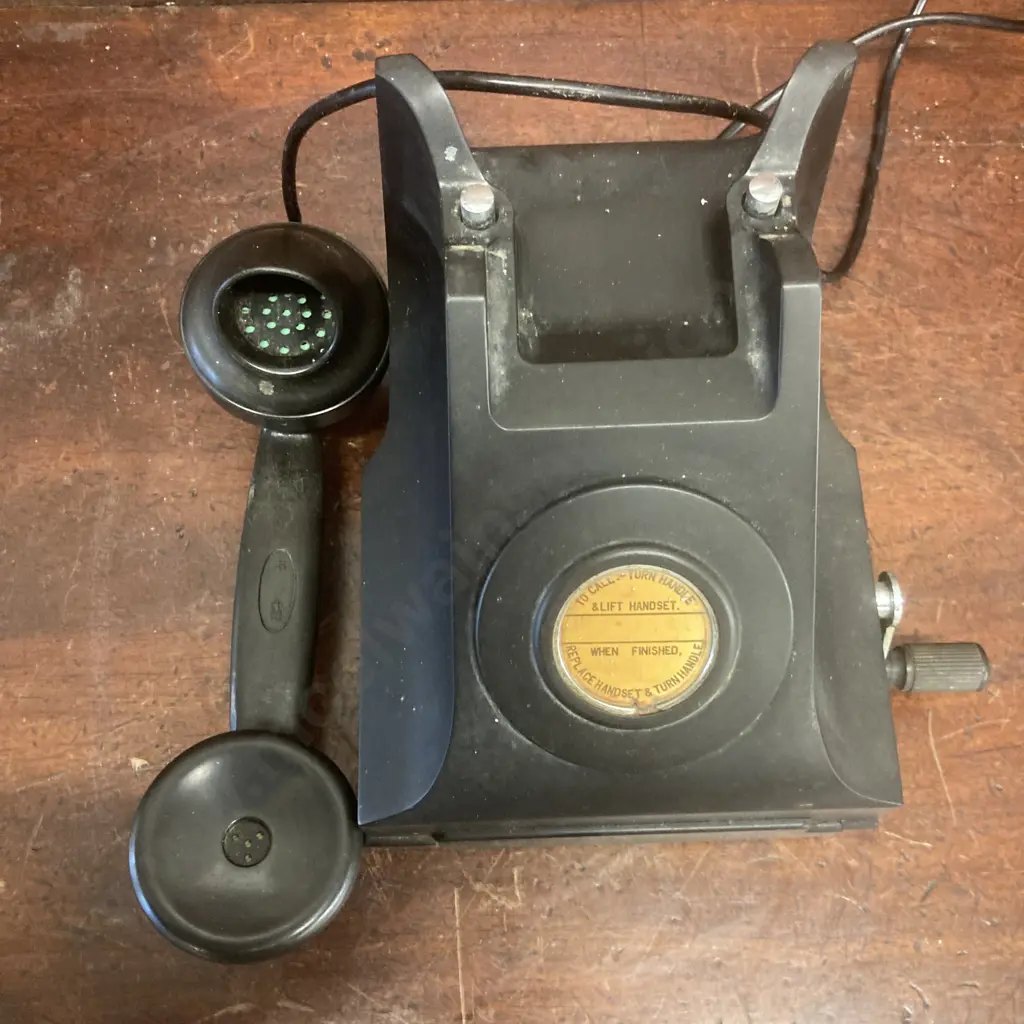 Black Bakelite Telephone (Party Line Phone), N2123A1, F195, Circa 1970s Image 1++