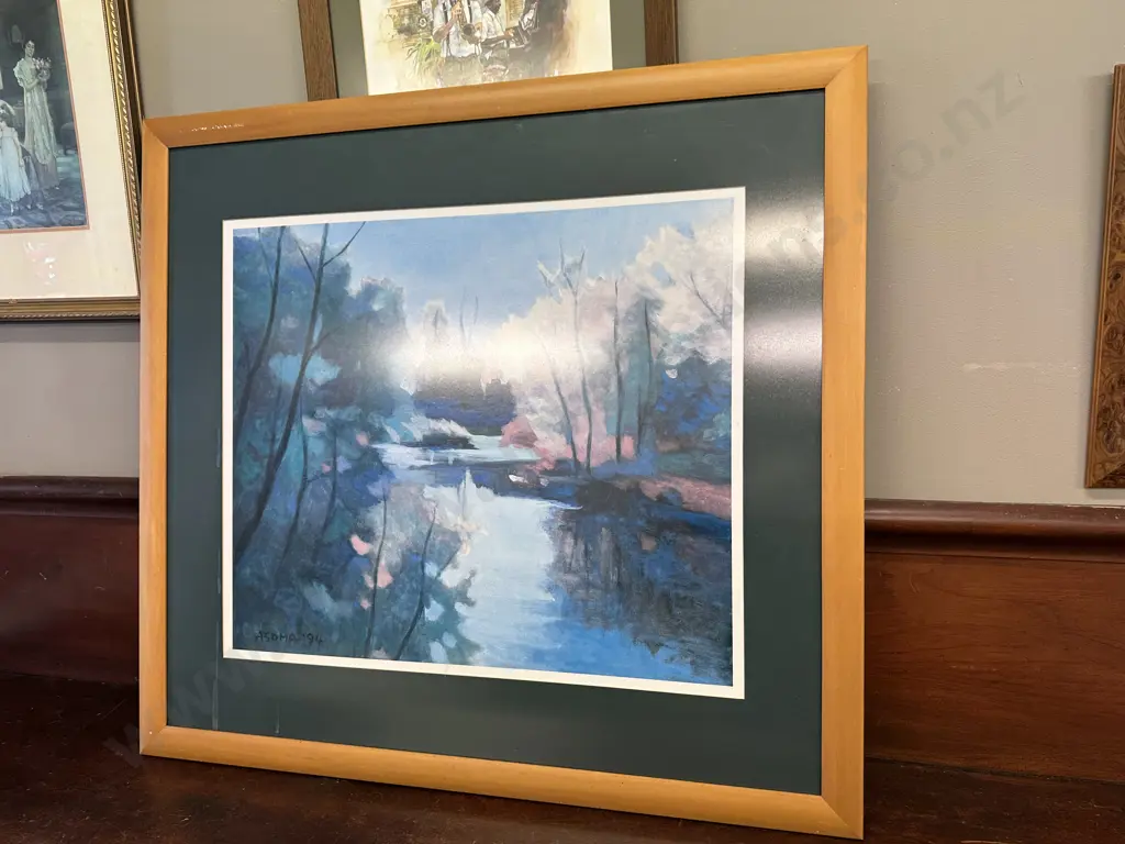Glazed Artwork In Wooden Frame. 81 x 88cm Image 1++