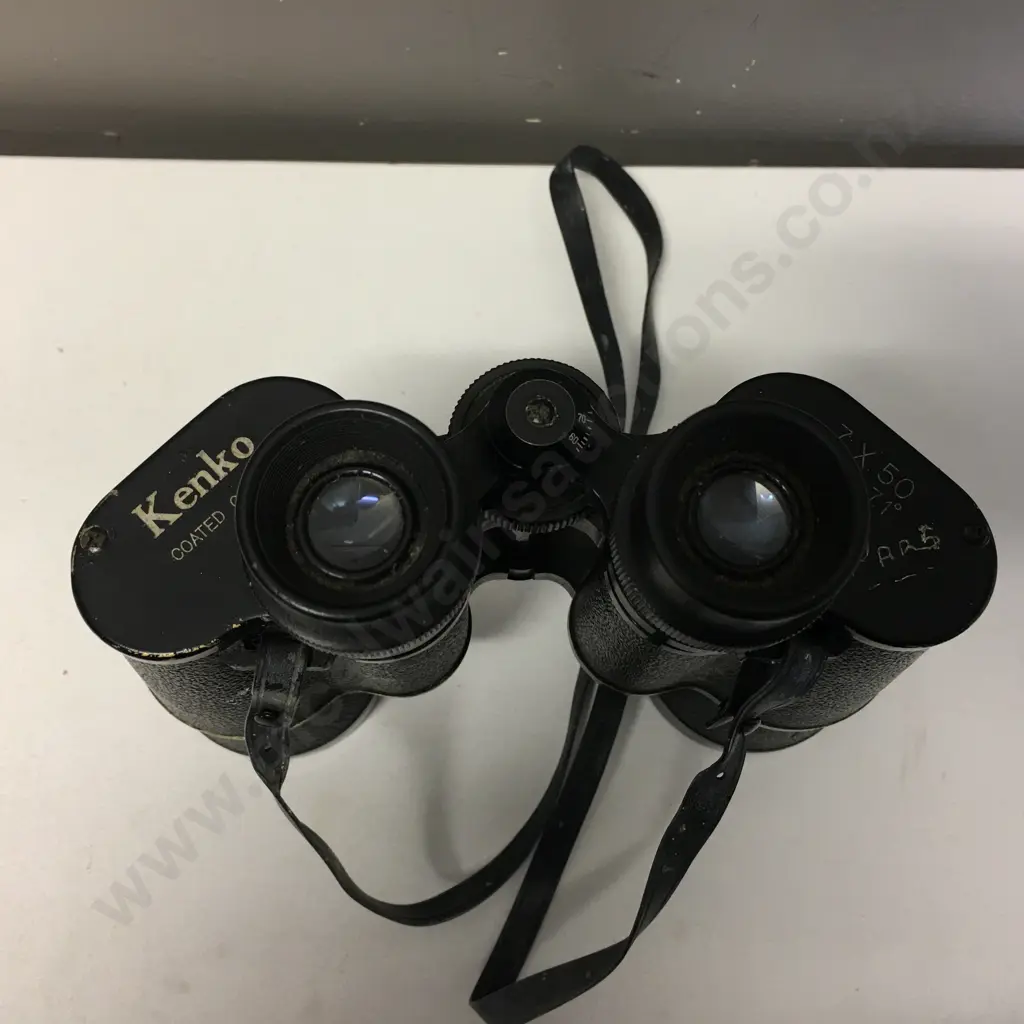 Vintage Binoculars 'Kenko" 7x50 Field 7.1# 64613 (Sold With -21) Image 1++