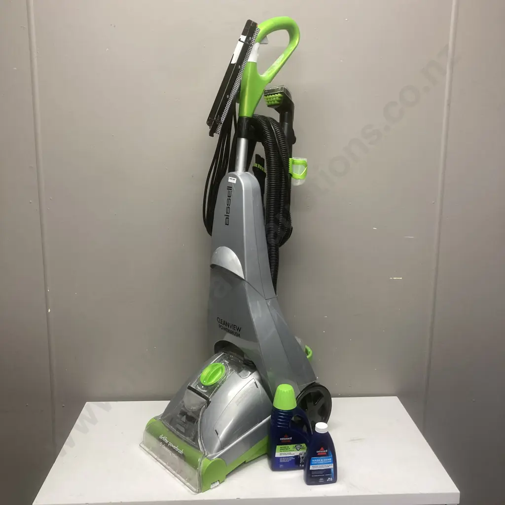 Bissell Cleanview Powerbrush Carpet Cleaner, Model 37E3G With Cleaning Chemicals Image 1++