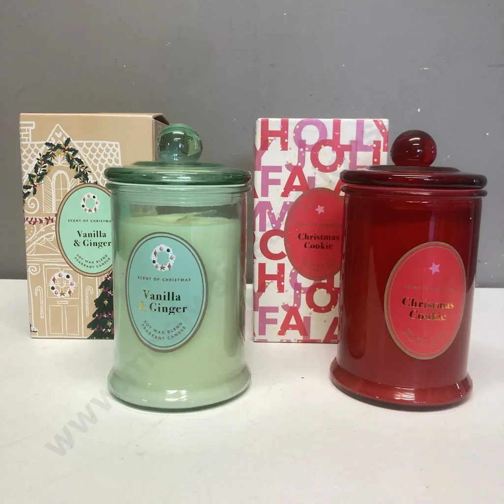 New Scent Of Christmas Boxed Candles - Christmas Cookie and Vanilla & Ginger Image 1++