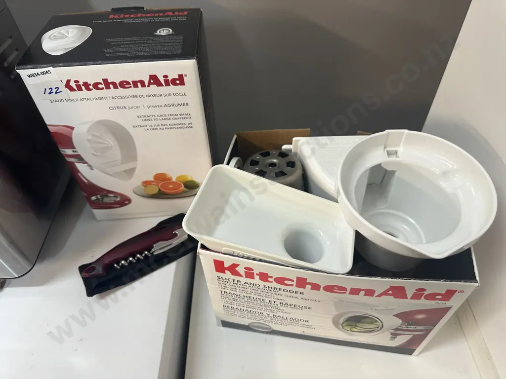 KitchenAid Attachments - Food Grinder FGA-2, Slicer & Shredder RVSA & Citrus Juicer Image 1++
