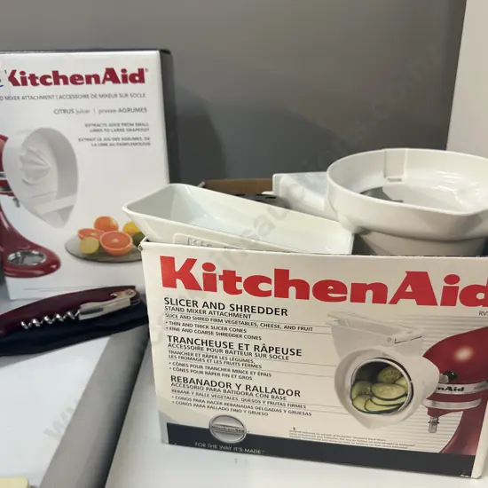 KitchenAid Attachments - Food Grinder FGA-2, Slicer & Shredder RVSA & Citrus Juicer