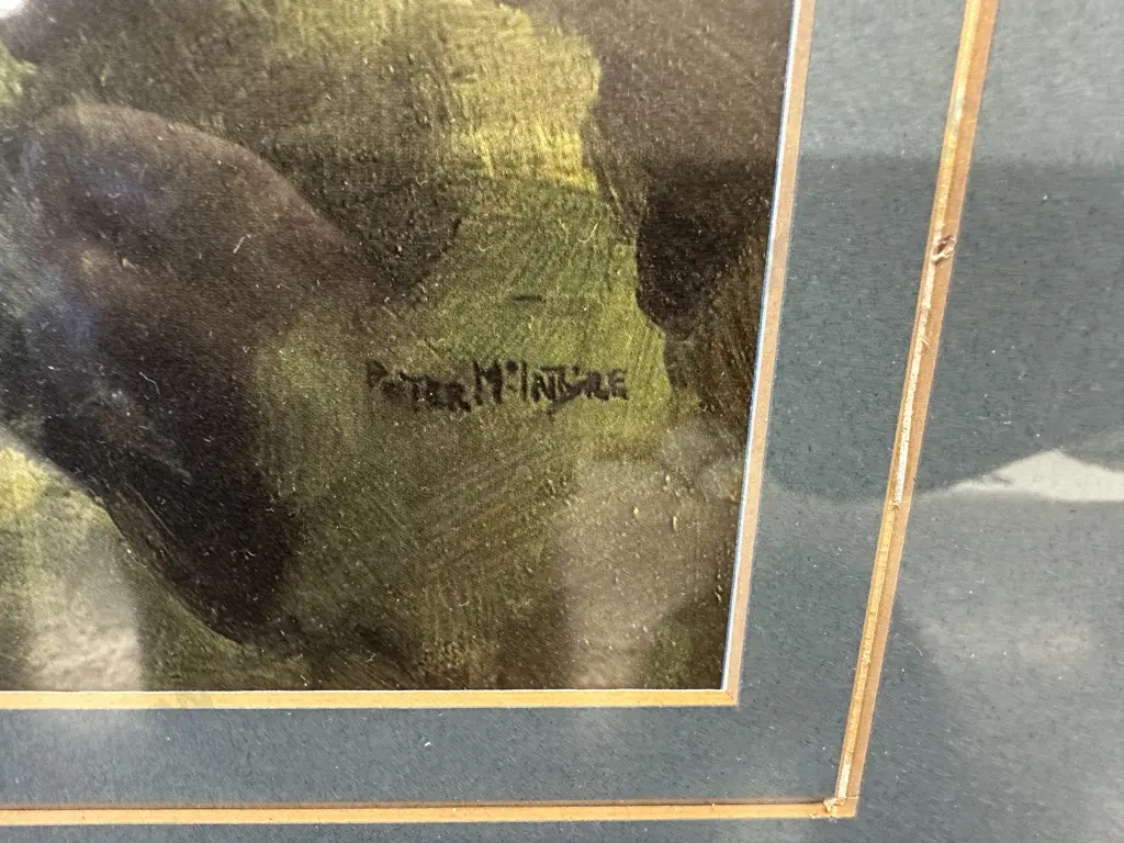 Framed Artwork By Peter McIntyre Oriental Bay, Wellington. H54cm,W72cm. Image 1++