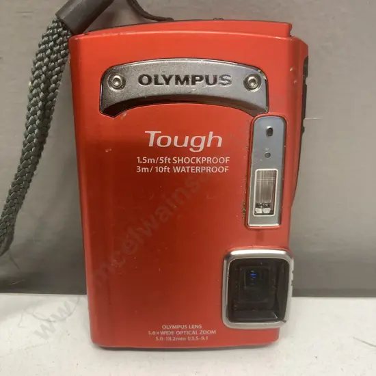 Olympus Tough TG-320 14.0MP Digital Camera Orange Waterproof / Shockproof With Battery (No Charger)