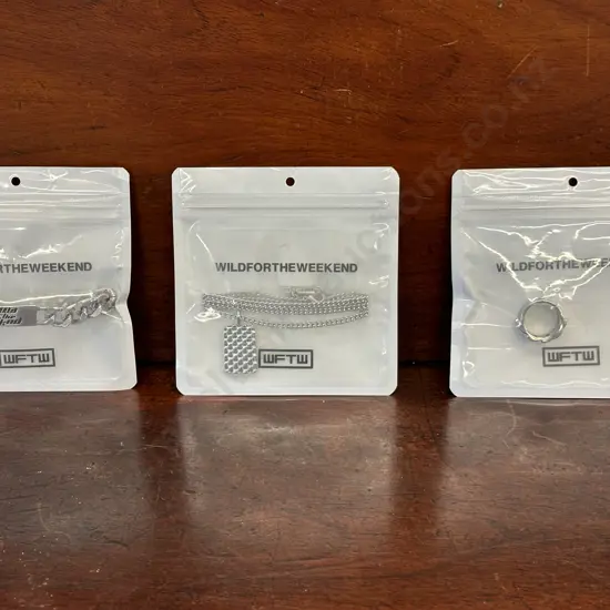 Wild For The Weekend ID Bracelet, Chunky Chain Band Ring & Pendant Necklace