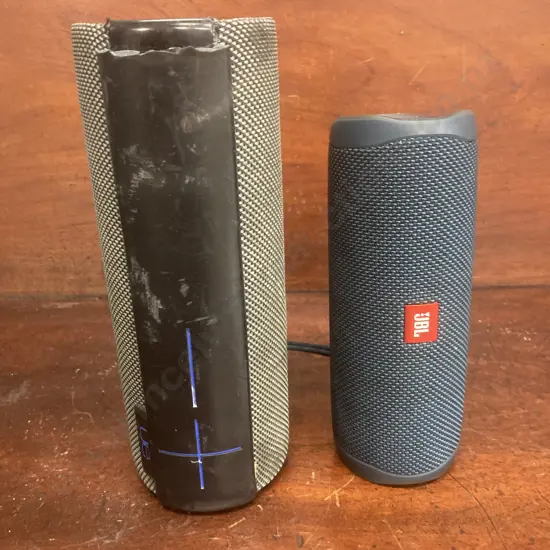 JBL Flip5 Portable Bluetooth Speaker & UE Boom (Missing its Base)