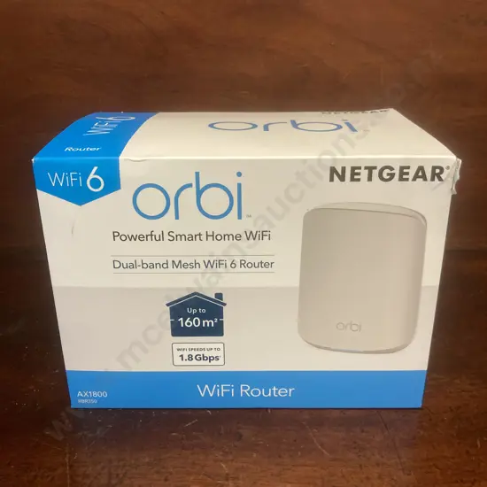 Netgear Orbi RBR350 Dual Band Mesh Router AX1800, WiFi 6