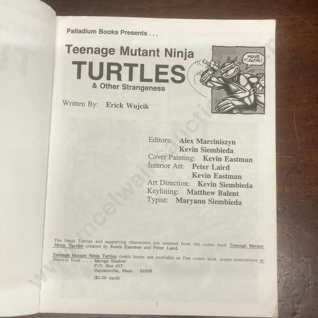 Palladium Teenage Mutant Ninja Turtles & Other Strangeness RBG Book by Erick Wujcik Image 1++