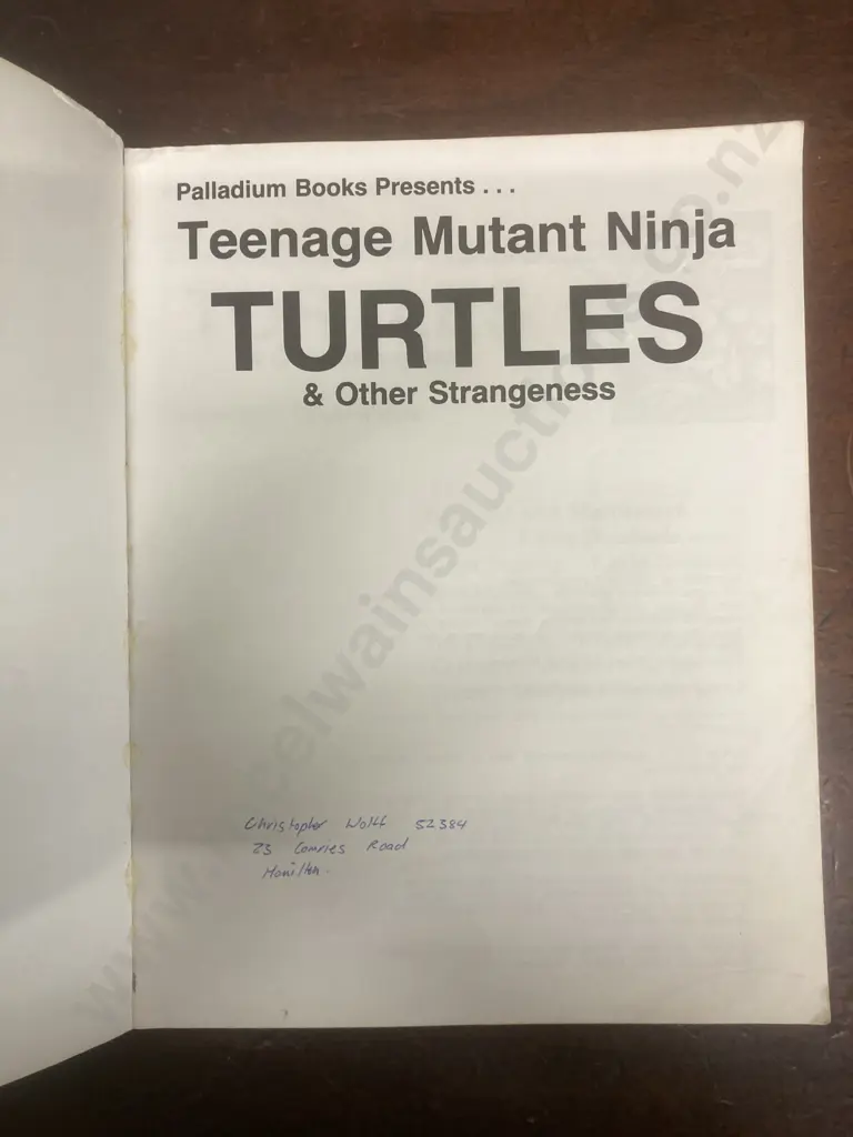 Palladium Teenage Mutant Ninja Turtles & Other Strangeness RBG Book by Erick Wujcik Image 1++