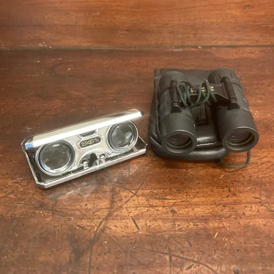 Vintage Sport Glass 2.5x Opera Glasses Pop Up Folding Binoculars (Sold With -088)