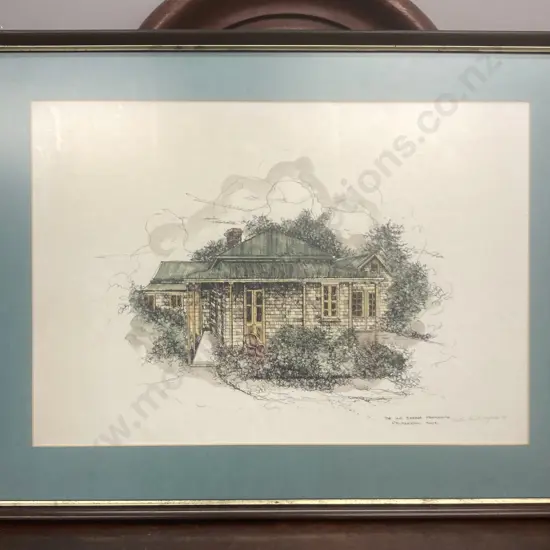 Katie Smith "The Old Barber Farmhouse, Palmerston North" Limited Edition Print 90/100 Signed & Dated 78. 47 x 62cm