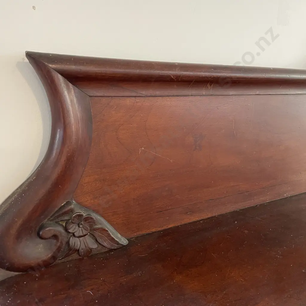 Antique Solid Mahogany Twin Pedestal Sideboard/Buffet. 2 door, 3 drawer with internal drawers. W2.25m, H1.56m, D70cm Image 1++
