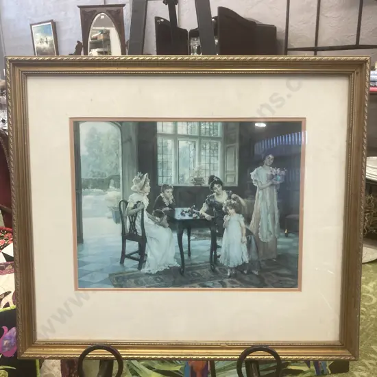 Time For Roses by Charles Haigh-Wood (1856-1927) Framed Glazed Print. 54 x 62cm (Unable to Sell, Donated)