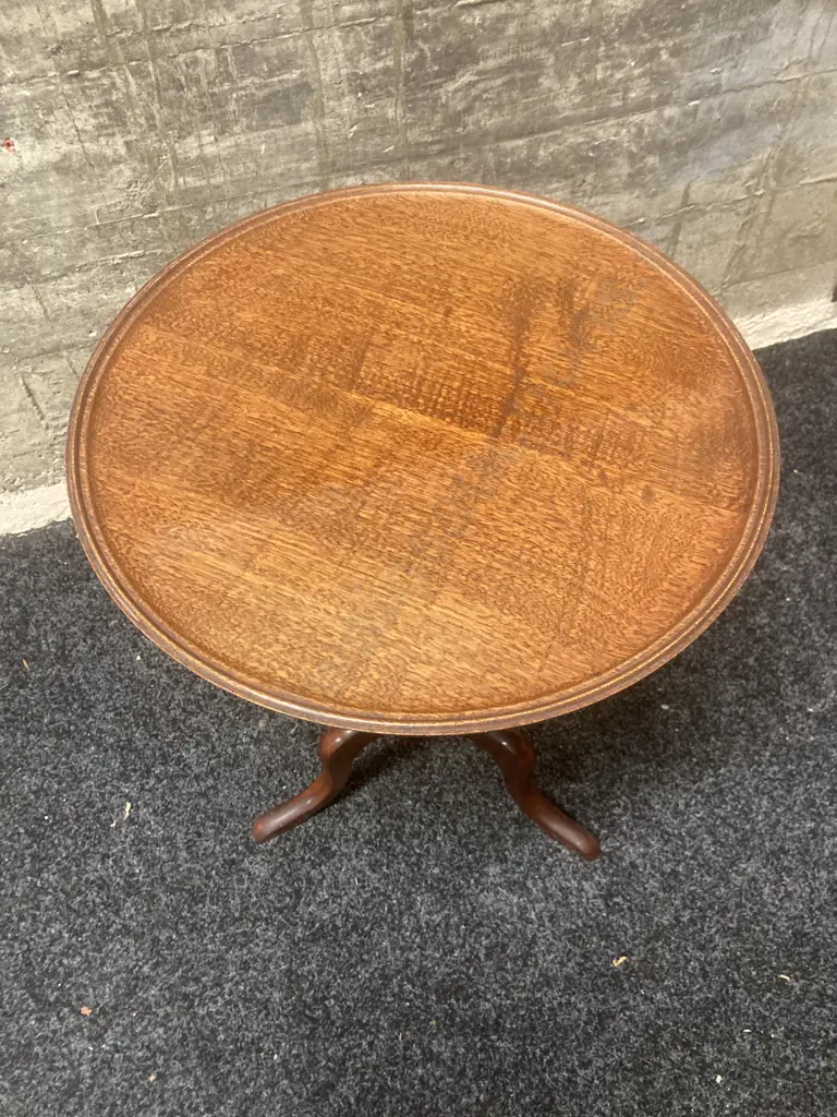 Queen Anne Style Mahogany Wine Table. 57 x 38cm Image 1++