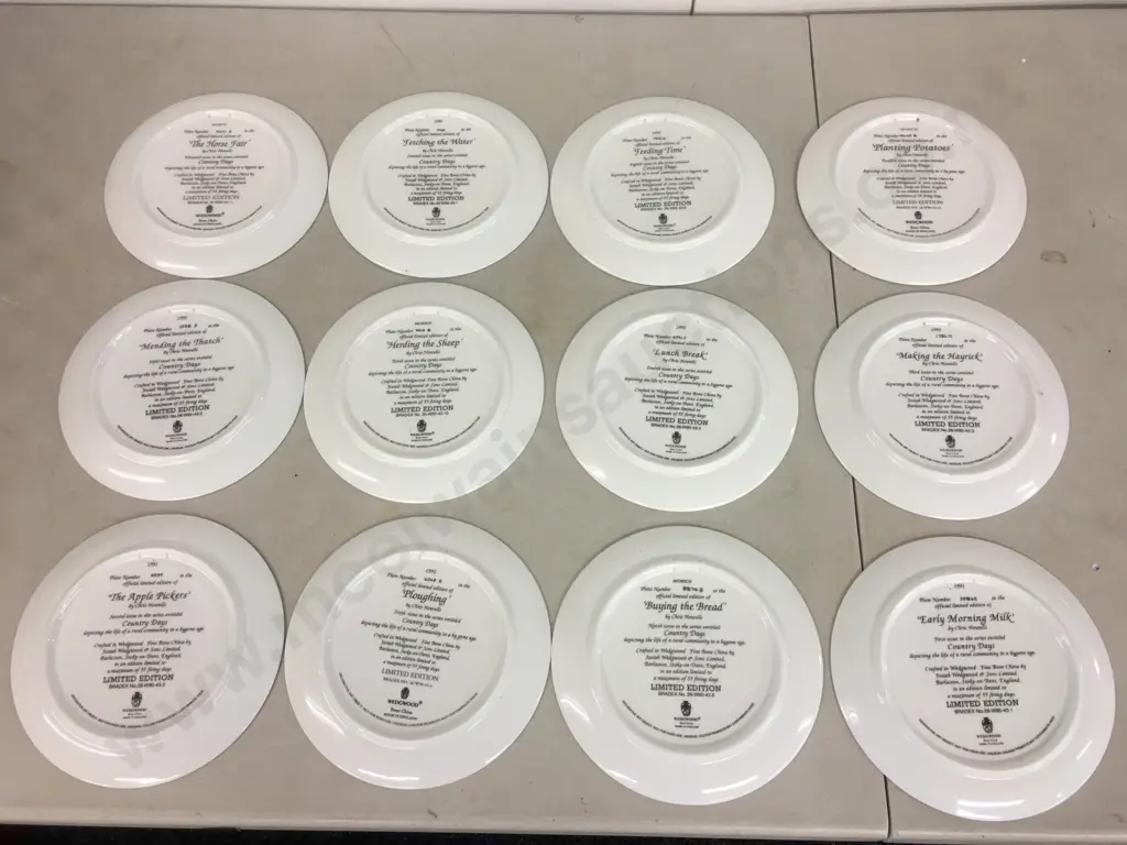 Selection Of Limited Edition Wedgwood Collector Plates x12 Image 1++