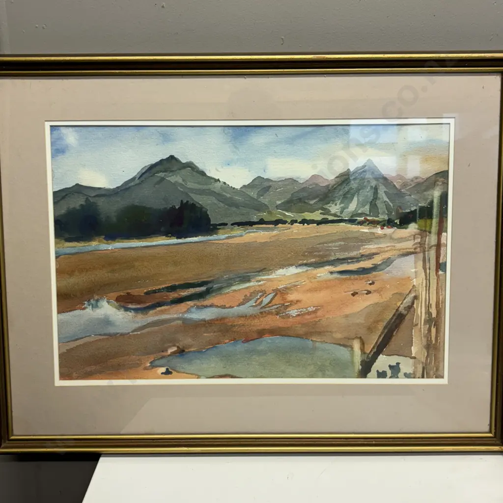 Framed Original Signed Watercolour. Landscape Scene. 72 x 54cm Image 1++