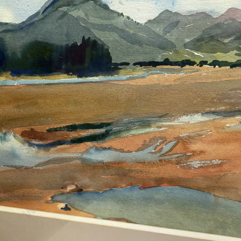 Framed Original Signed Watercolour. Landscape Scene. 72 x 54cm Image 1++