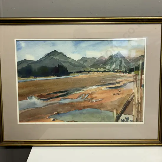 Framed Original Signed Watercolour. Landscape Scene. 72 x 54cm
