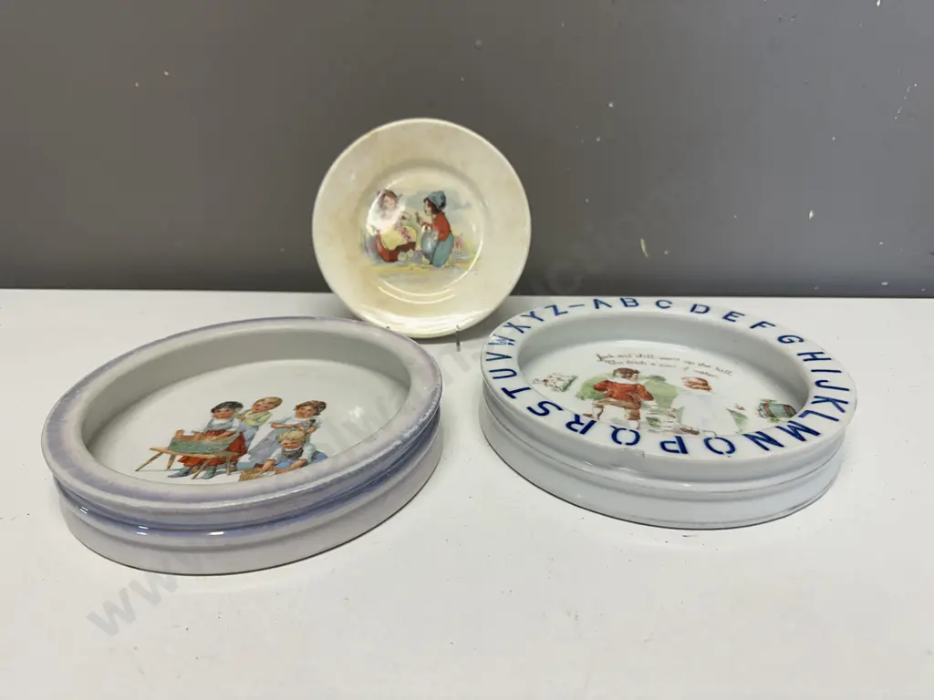 Vintage German Childrens Alphabet Bowl, Roesier Plate Etc Image 1++