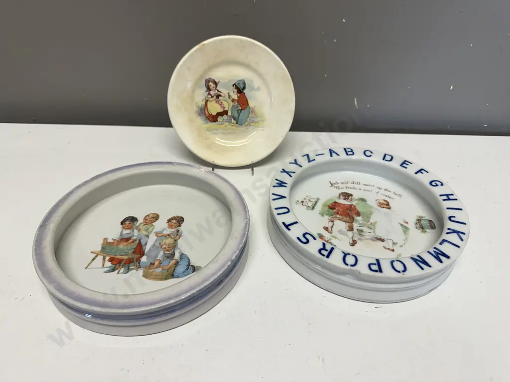 Vintage German Childrens Alphabet Bowl, Roesier Plate Etc Image 1++