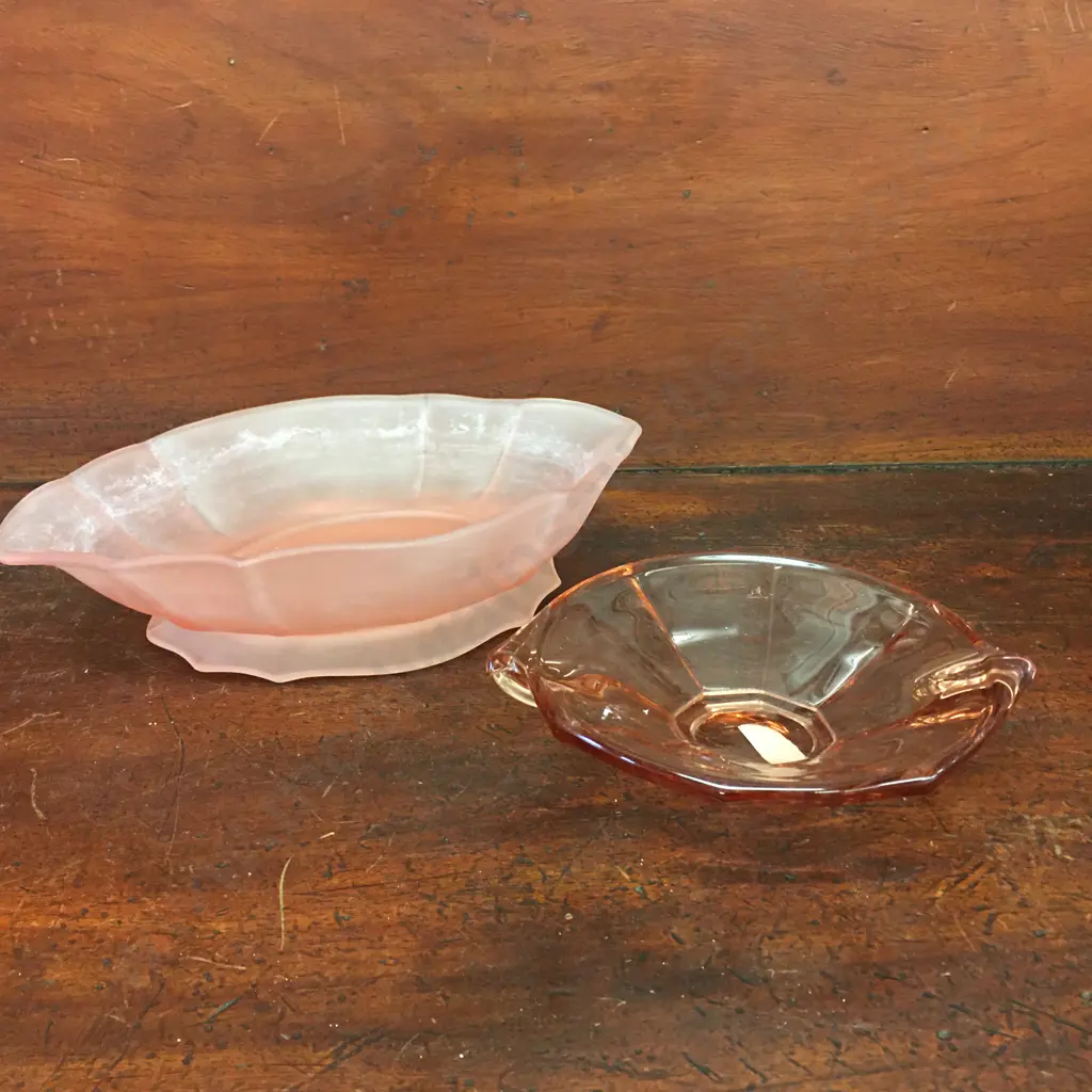 Pink Depression Glass Items x2 Image 1++