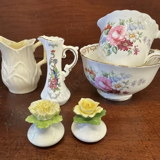 Selection Of China Items Including Aynsley, Belleek Etc
