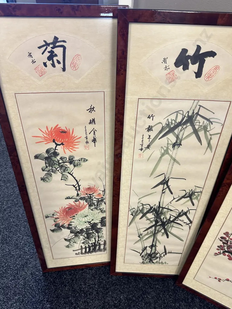 Set Of Four Chinese Artwork Image 1++
