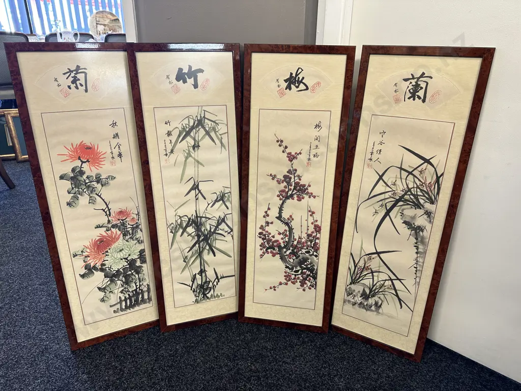 Set Of Four Chinese Artwork Image 1++