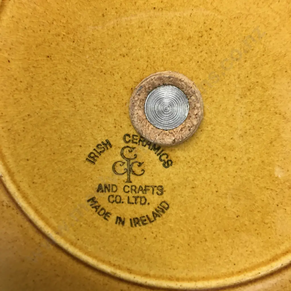 Vintage Irish Ceramics & Crafts Two Tiered Serving Plate With Handle H24cm. Image 1++