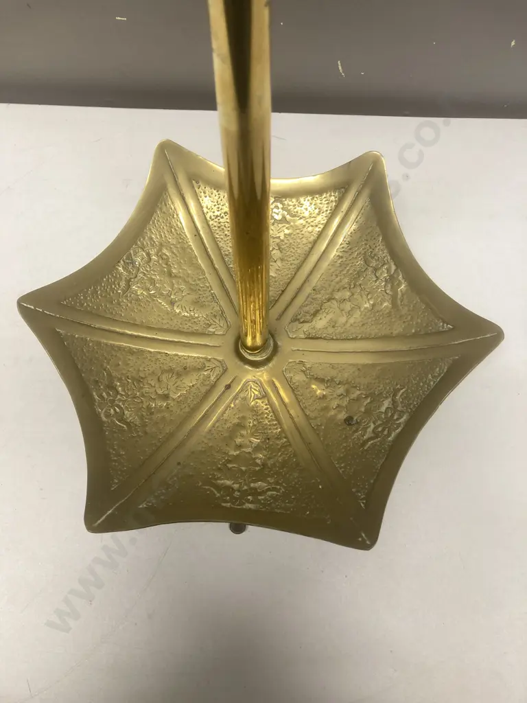 Vintage Brass Art Nouveau Open Umbrella Shaped Umbrella Stand. 64 x 30cm Image 1++