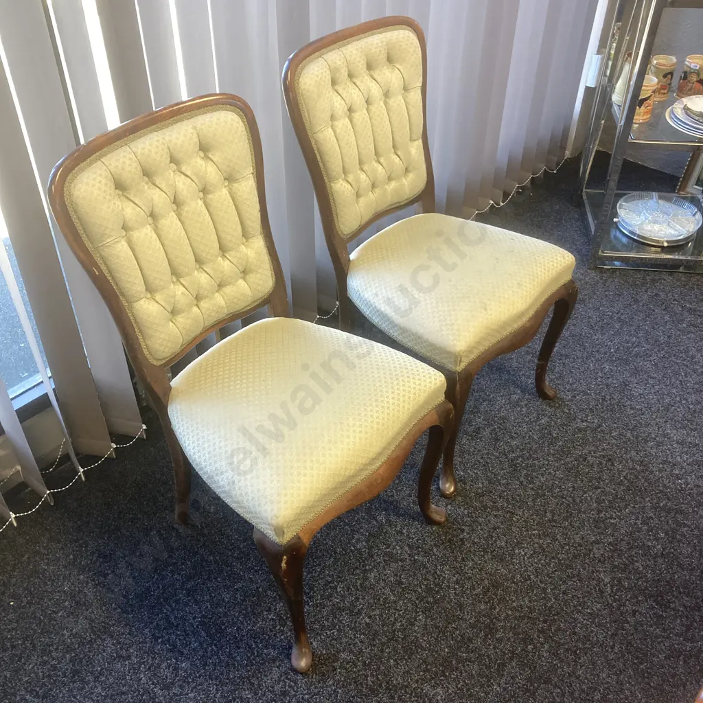 Mahogany Rope Edge Extension Table, 6 Braided Button Back Green Fabric Chairs & 2 Carvers, Carved Double Pedestal Base Image 1++