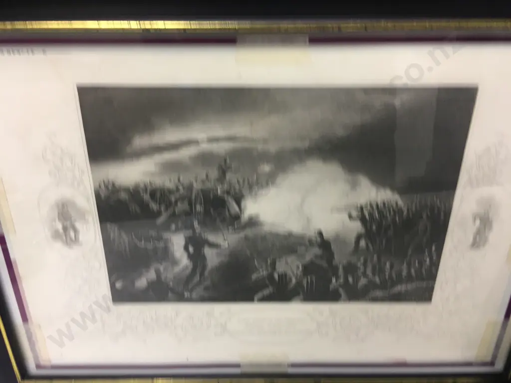 Framed Artwork x3 The Guards Working In The Trenches, The Redan Etc Image 1++