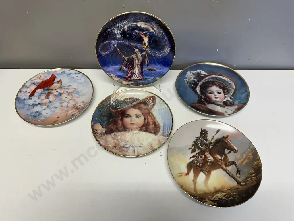 Collector Plates x5 Including Franklin Mint & Hamilton Collections Image 1++