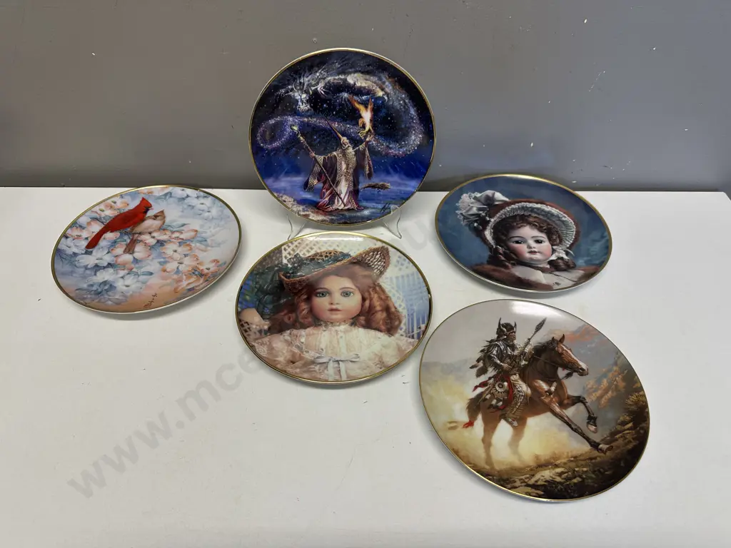 Collector Plates x5 Including Franklin Mint & Hamilton Collections Image 1++