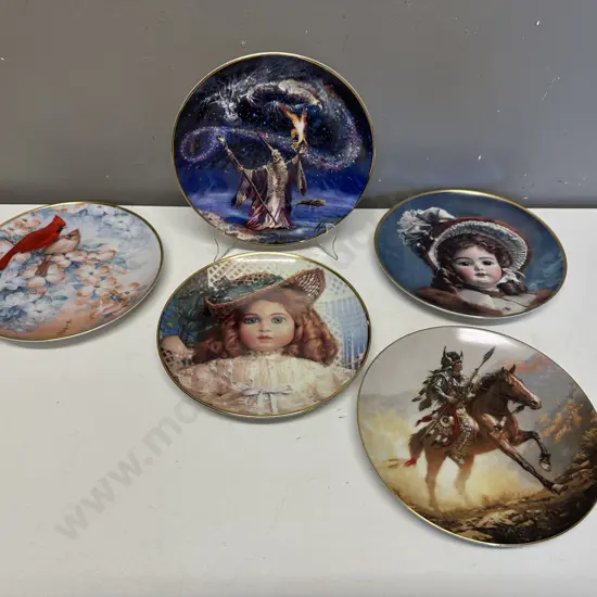 Collector Plates x5 Including Franklin Mint & Hamilton Collections