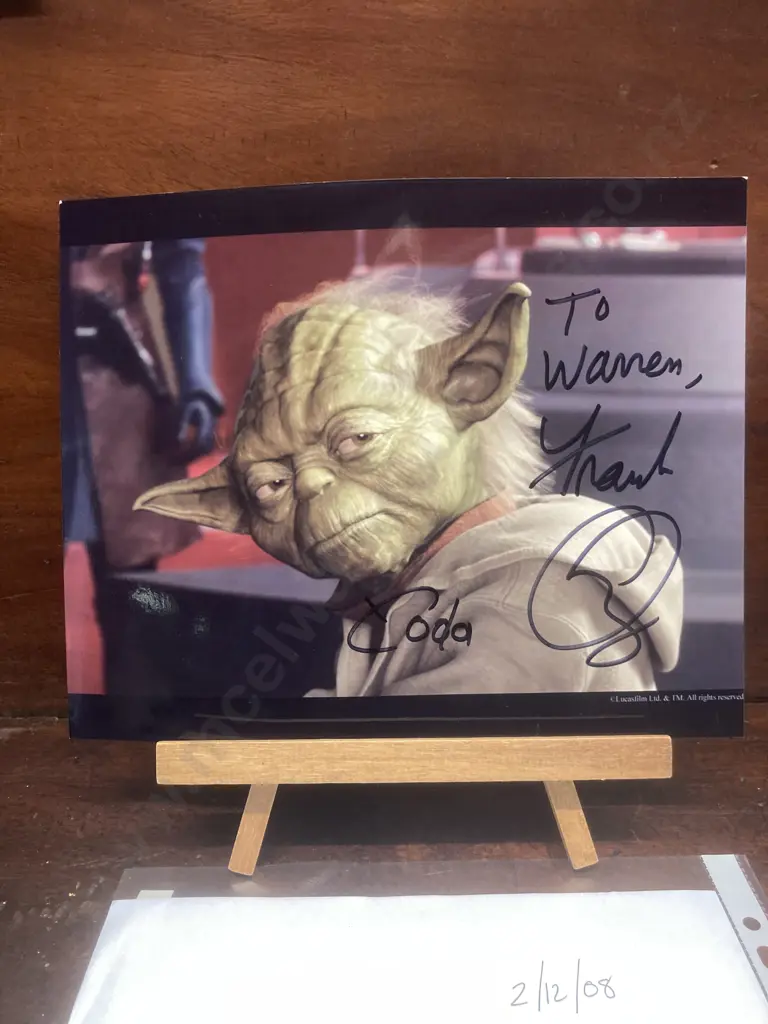Star Wars Yoda Frank Oz Signed Autograph 20x25cm Photo Image 1++
