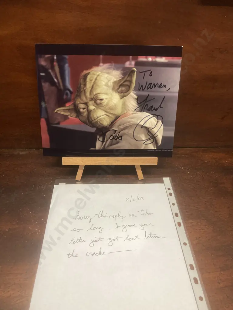 Star Wars Yoda Frank Oz Signed Autograph 20x25cm Photo Image 1++