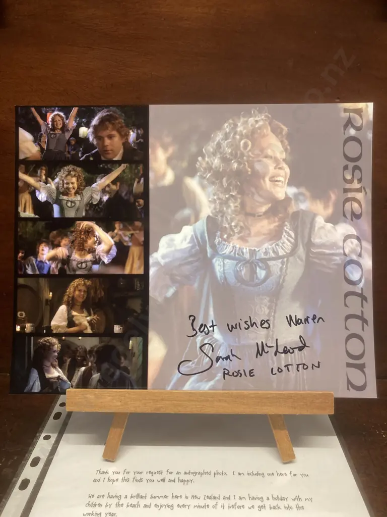 Sarah McLeod "Lord Of the Rings - Rosie Cotton" Autographed Photo With Correspondence, 20x25cm Image 1++