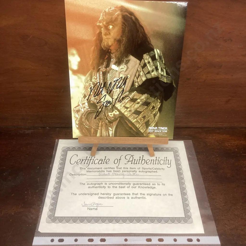 Robert O'Reilly - Star Trek Deep Space Nine, Autographed 25 x 20cm Colour Photo With COA Image 1++