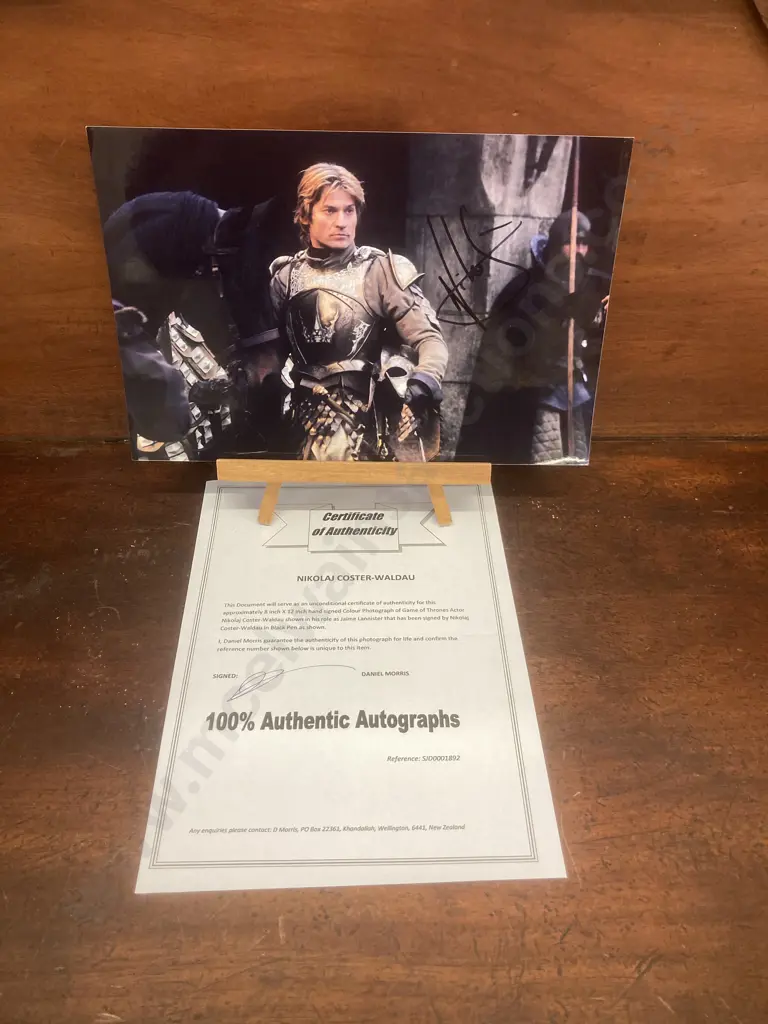 Nikolaj Coster-Waldau - Game Of Thrones Signed Photo With COA. 20x30cm Image 1++
