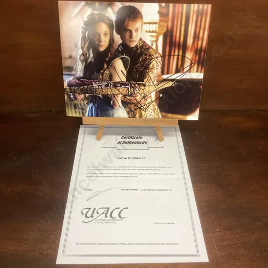Natalie Dormer - Game Of Thrones Signed Photo With COA. 20x25cm