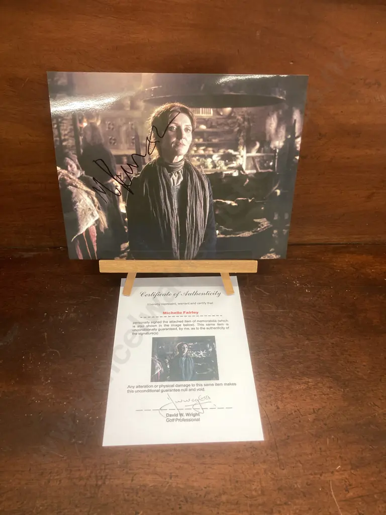 Michelle Fairley - Game Of Thrones Signed Photo With COA. 20x25cm Image 1++